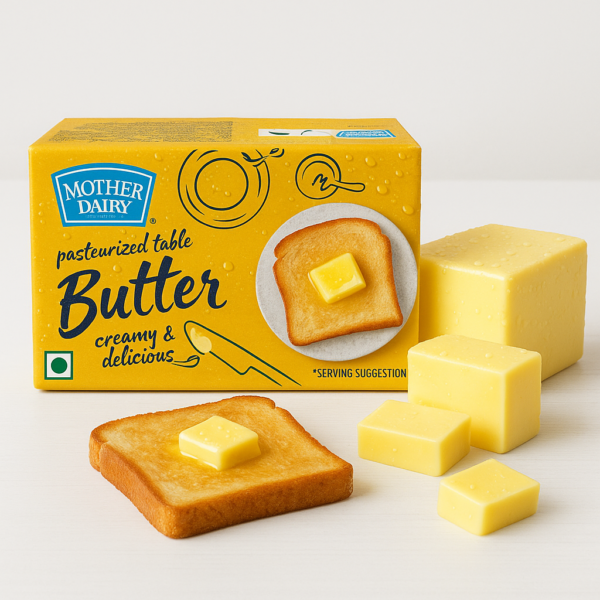 Mother Dairy Pasteurised Table Butter, 100 g Carton