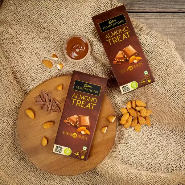 Cadbury Temptations Almond Treat Premium Chocolate Bar,