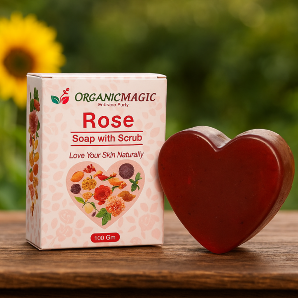 OrganicMagic Rose-Soap with Scrub