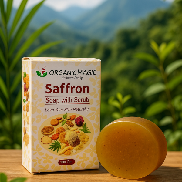 OrganicMagic Saffron Soap with Scrub