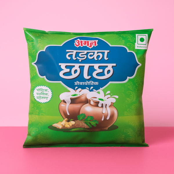 Amul Probiotic Tadka Chaas, 300 ml Pouch