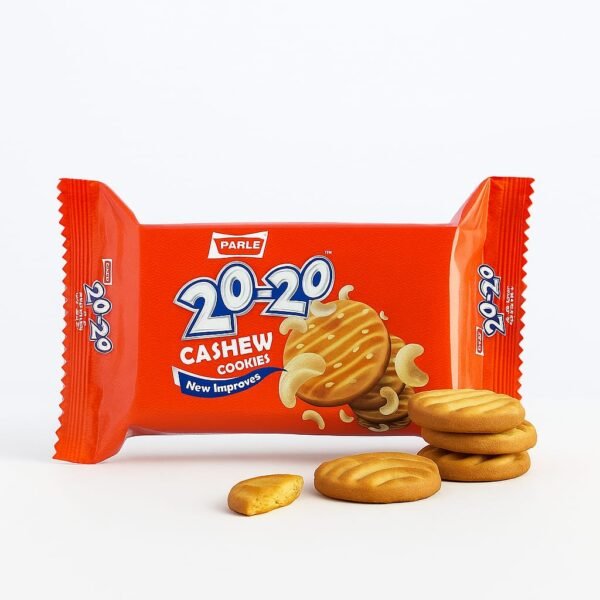 Parle 20-20 Cashew Cookies - Crispy, Sweet, Baked, 30 g Pouch