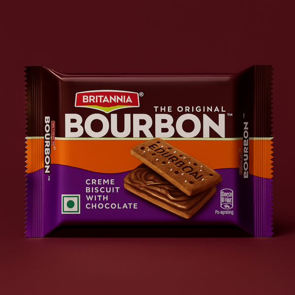 Britannia The Original Bourbon Creme Biscuit - With Chocolate,