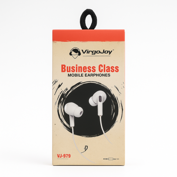 Vingajoy Business Class VJ-970 Wired Headset (White, In the Ear)