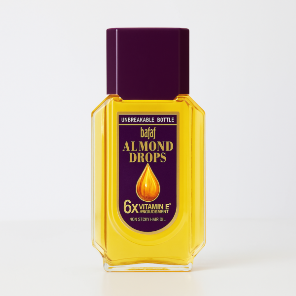 190 ml - Bajaj Almond Drops Non-Sticky Hair Oil - For Healthy & Beautiful Hair, With 6X Vitamin E Nourishment