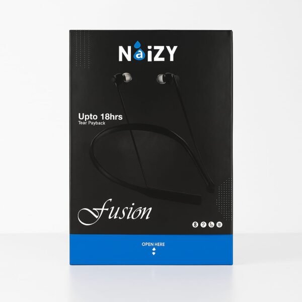 Black Noizy Fusion Wireless Neckband, Mobile,Laptop And Tablet, Model Name/Number: Fuzion