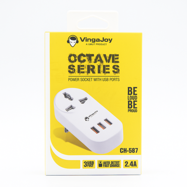 vingajoy octave series power socket with usb ports CH-587