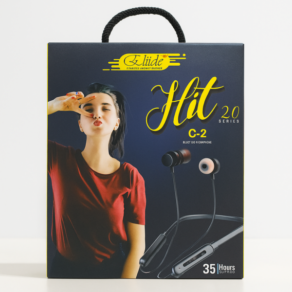 PKing eliide C2 series neckband with 35 hours battry backup and incredible sound with volume control button Bluetooth Headphones & Earphones